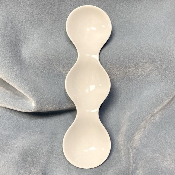 Pier 1 Dining White Triple Ladle Spoon Holder From Pier Imports